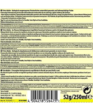 Tetra Rubin Flakes - Premium Fish Food with Color Enhancers | 250 ml Pack - Optimal Nutrition for Vibrant Fish Colors - Buy Online on SooperMarket.com