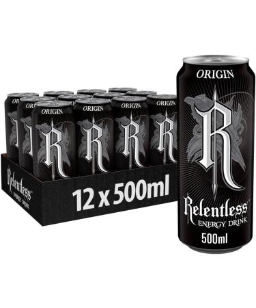 Relentless Origin Energy Drink - 500ml (Pack of 12) | Boost Your Energy Levels | Unique Formula | Perfect for Various Occasions - Buy Online on SooperMarket.com