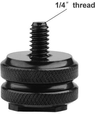 Camera Hot Shoe Mount to 1/4 -20 Tripod Screw Adapter (Pack of 2) - DSLR Camera Rig Flash Shoe Mount - SL-1/4hotshoe-2 - Buy Online on SooperMarket.com