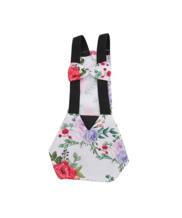 01 02 015 Chicken Shit Pocket Diapers, Waterproof Cloth Fabric Duck Diapers Unique Bowknot Elegant Goose for Pet(S Number)