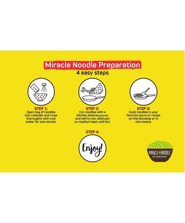 Miracle Noodle Shirataki Konjac Fettuccine Pasta - Zero Carbs, Calories, Gluten & Soy Free, Keto-Friendly - 7 oz (Pack of 6) - Buy Online on SooperMarket.com