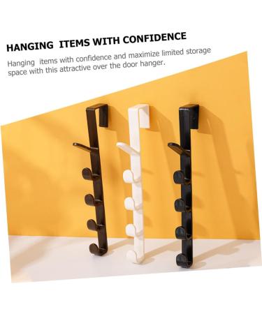 Cabilock 2pcs Transparent Hook Over The Door Wall Clothes Rack Door Coat Hanger Multi-Function Hook Back Door - Buy Online on SooperMarket.com
