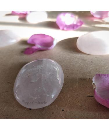 crystalmiracle Rose Quartz Palm Stone Pocket Gemstone Gift Crystal Healing Feng Shui Wellness Love Peace Positive Energy Handcrafted - Buy Online on SooperMarket.com