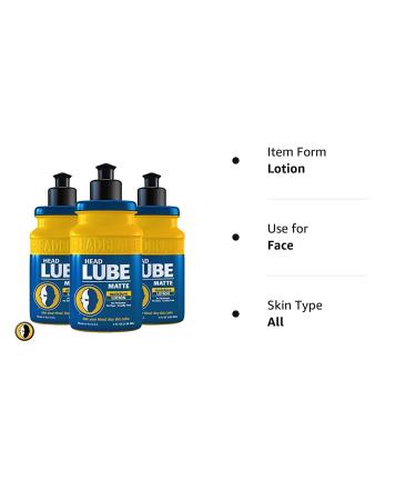 HeadBlade HeadLube Matte Moisturizer Lotion 5 oz for Men (3 Pack) - Shiny & Grease-Free Matte Finish - Buy Online on SooperMarket.com