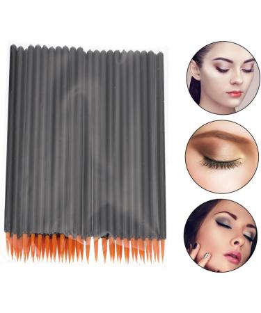 FOYTOKI 100pcs Disposable Eyeliner Brush Lip Gloss Wands Fine Eyeliner Brush Face Makeup Black Plastic - Buy Online on SooperMarket.com