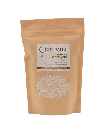 Homestead Gristmill Stone Ground White Corn Grits 2 Pack - Non-GMO, Chemical-Free, Made in USA - 1 lb - Buy Online on SooperMarket.com