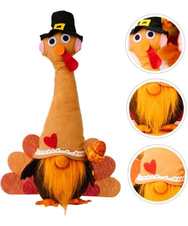 Alipis Dwarf Turkey Decor Ornament Thanksgiving Turkey Gnome Thanksgiving Stuffed Gnome Autumn Fireplace As Shown 1 35X6X5CM - Buy Online on SooperMarket.com