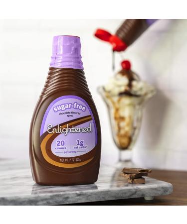 Enlightened Sugar Free Chocolate Syrup - 14 Fl Oz (1 Pack) - Buy Online on SooperMarket.com