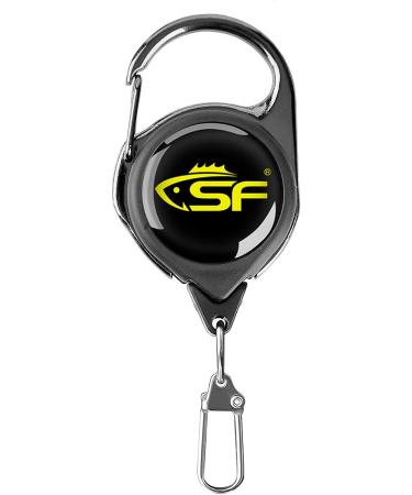 3Pcs SF Fly Fishing Zinger Retractor Combo Steel Cord Black Carabiner | Angler Tool Gear - Buy Online on SooperMarket.com