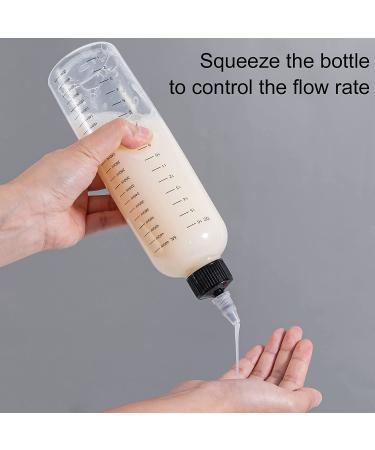 SDOOT Hair Dye Applicator Bottles - 2 Pack, 16.9oz with Twist Cap & Scale, Clear - Buy Online on SooperMarket.com