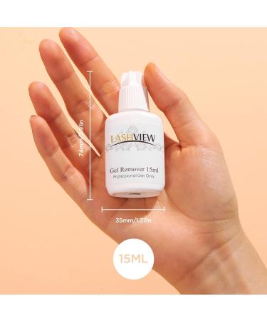 LASHVIEW Professional Plain Gel Remover | Fast Acting Eyelash Extension Glue Remover 15ml - Buy Online on SooperMarket.com
