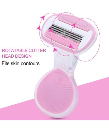 Manual Women's Razor - Washable Full-Body Shaver & Compact Travel Epilator in Pink | Perfect for Armpits Legs & Arms - Buy Online on SooperMarket.com