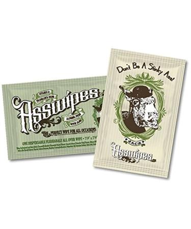 Fresh Body FB Asswipes To Go Single Packets- Everyday Flushable Bathroom Wipes with Aloe and Vitamin E (60 packets) 60 Count (Pack of 1)