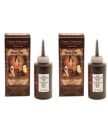 Henn Color: Brown Henna - Tinting Cream (90 ml) (Pack of 2) 90 ml (Pack of 2) Brown