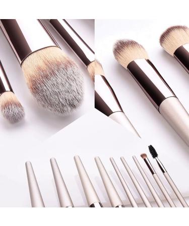 14-Piece Champagne Gold Makeup Brush Set - Premium Wood Handle Beauty Tools for Foundation & Eye Shadow - Buy Online on SooperMarket.com