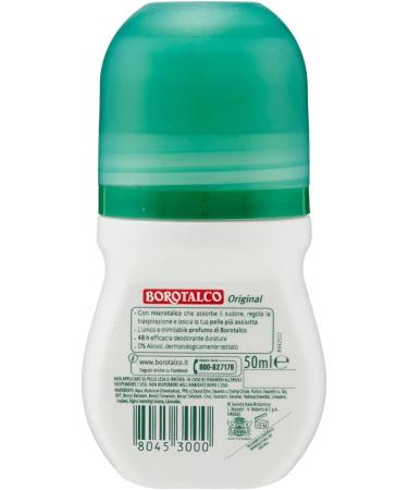 Borotalco Deo Roll On Original Microtalc 50ml (1.69 fl.oz) Pack of 3 - Long-lasting Freshness - Buy Online on SooperMarket.com