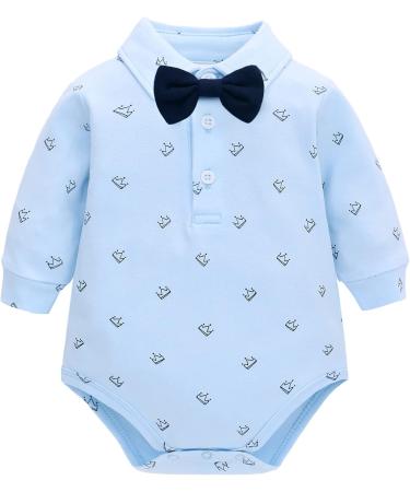 Famuka Baby Boy Formal Suit with Bows Waistcoat & Hat | Gentleman Tuxedo | 24 Months | Blue - Buy Online on SooperMarket.com