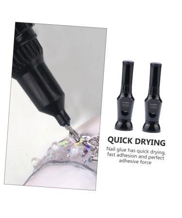 Healeved Nail Art Gel 2pcs Glue Nails Tools Sticking Accessories Liquid Nails Adhesive Nails Accessories Rhinestone Pen Glue for Nail Charms Nail Gems Quick-drying Glue High Capacity - Buy Online on SooperMarket.com