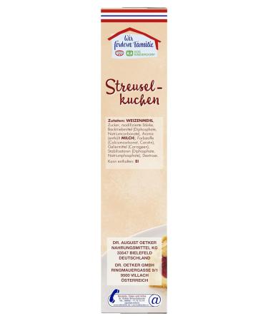 Dr. Oetker Strussel Cake Baking Mix 485g Cherry & Pudding Cream Crumble Vegetarian Perfect for International Shipping - Buy Online on SooperMarket.com