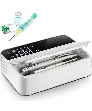 Insulin Cold Box USB Mini Medicine Refrigerator Portable Insulin Cooler Box Mini Refrigerator for Keeping Diabetes Drug Cooler 0-18 Adjustable DualCoreVersion-DualBattery