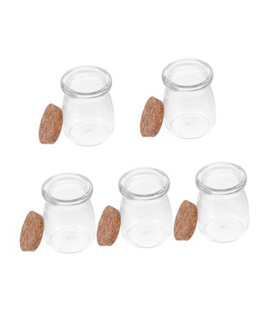 Zerodeko 5pcs Cork Glass Bottle Ordinary Glass Simple Perfume
