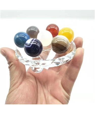 Natural Crystal Rough Ornament 15-25mm Natural Agate Crystal Ball Sphere Seven Star Array for Decorate 1 Set for Fengshuifor Fengshui Decoration Gift Decoration 1set - Buy Online on SooperMarket.com