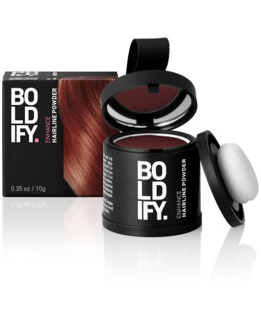 BOLDIFY Hairline Powder - LARGER 10g Bottle - Root Touch Up Powder - Instantly Conceals Hair Loss - Hair Toppers for Women & Men Hair Powder for Thinning Stain-Proof 48 Hour Formula (Dark Auburn) 10 g (Pack of 1) Dark Auburn