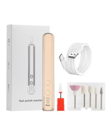 Neamou Electric Nail Drill Kit | Electric Nail File Set Compact Portable Design Electric Filer Hand Foot Care Tool for Nail Grind Khaki English Version