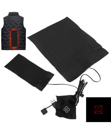 2 in 1 USB Heating Cushion - Adjustable Temperature Waterproof Heating Pad for Clothing Vest - 3 Gears of Electric Heat - Buy Online on SooperMarket.com