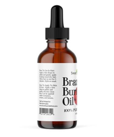 Buy 100% Organic Buriti (Aguaje) Fruit Oil - 2oz Cold-Pressed Glass Bottle | Pure Natural Moisturizer for Skin Hair & Face | Imported from Brazil - Buy Online on SooperMarket.com