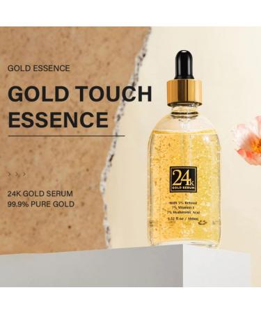 Ofanyia 24K Gold Serum for Face Moisturizing Anti Aging Facial Serum with Vitamin E Hyaluronic Acid & Retinol Smooth Fine Lines Wrinkles Tightening Firming Skin Face Serum 100ml (100ml) - Buy Online on SooperMarket.com