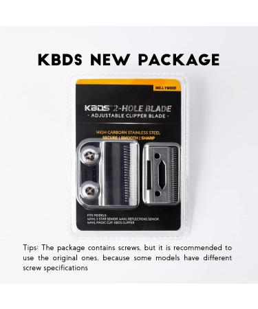 KBDS 2-Hole Replacement Shear Blades | Precision Blades for Magic Clip 5 Star Senior & Reflections Senior | 2-Pack | Silver - Buy Online on SooperMarket.com