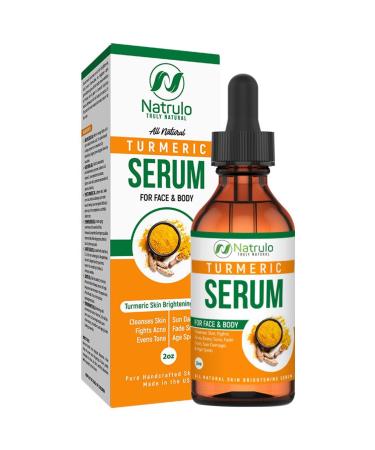 Turmeric Serum for Face & Body - All Natural Turmeric Skin Brightening Serum for Spots - Turmeric Facial Repair Serum Cleanses Skin Fights Acne Evens Tone Minimizes Pores - Pure Turmeric Oil