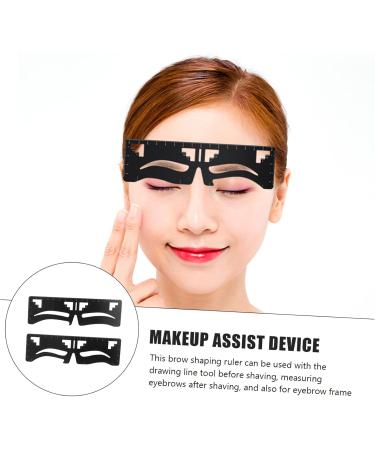 Mikinona 2pcs Eyebrow Ruler Microblading Ruler Stencil Mini Eyebrow Drawing Ruler Designer Eyebrow Trimming - Buy Online on SooperMarket.com