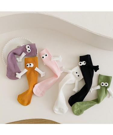 Hand in Hand Children's Socks - Magnetic Cute and Funny Yellow Fashion - 1 Pair - Buy Online on SooperMarket.com