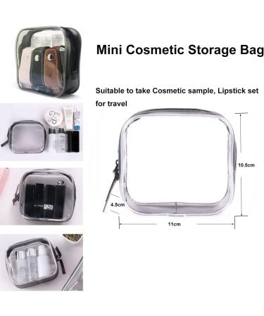 BRICUGLE Hand Sanitizer Holder Keychain with Cosmetic Storage Bag - 3 Pack Mini Travel Bottles for Handbags, Backpack, Purse - Refillable Containers in 3 Colors - Buy Online on SooperMarket.com