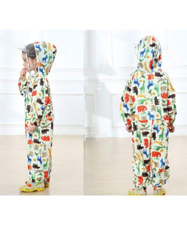 JiAmy Kids Outdoor Waterproof Rain Suit | Yellow One Piece Rain Coverall 3-5 Years - Buy Online on SooperMarket.com