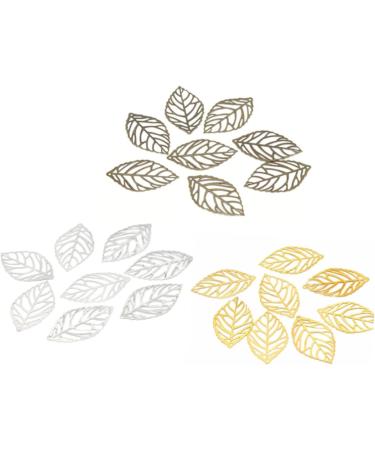 200 pcs Leaves India Hanging Leaf Headwear Tree Flatback Making Bracelet Craft for DIY Bride Silver 2*3.4cmx3pcs Goldenx3pcs - Buy Online on SooperMarket.com