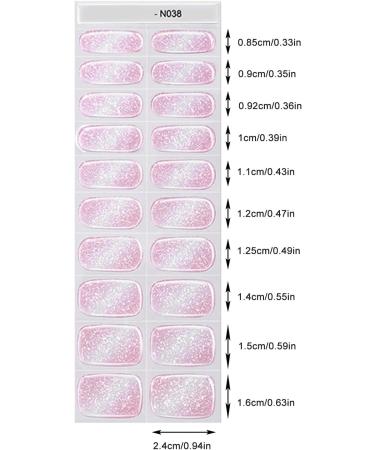 tongfeng Gel Nail Strips Glitter Nail Stickers for Gel Polish Semi Cured Gel Nail Polish Wraps with Nail Light Gel Polish Strips with Nail Lamp Suitable for Manicure Lover N038 - Buy Online on SooperMarket.com