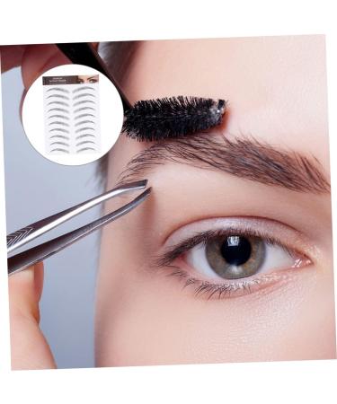 MUSISALY 3 Sheets Waterproof Eyebrow Stickers Waterproof Fake Eyebrows Sticker Eyebrows Transfer Stickers 21x15cm Black 2 - Buy Online on SooperMarket.com