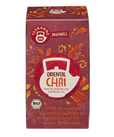Teekanne Organic Oriental Chai - Pack of 6 (20 Pieces) | Premium Herbal Tea for International Shipping - Buy Online on SooperMarket.com