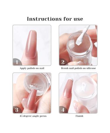 Sularpek 1Pcs Double Sided Silicone Nail Art Stamper with Scraper - Clear DIY Nail Art Tools - Buy Online on SooperMarket.com