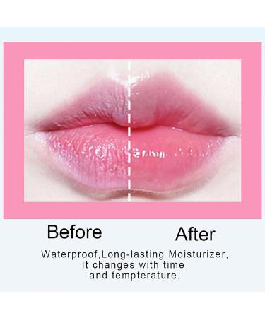 6 PCS pH Color Changing Lipstick - Crystal Flower Jelly Lip Balm for All Skin Tones | Soft Tint & Shimmer Effect (Pink) - Shop Internationally - Buy Online on SooperMarket.com