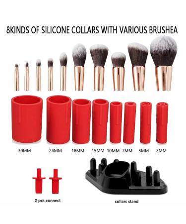 Automatic Electric Makeup Brush Cleaner & Dryer - 8 Sizes Quick Clean & Dry in Seconds - Suitable for All Brushes - Red - Buy Online on SooperMarket.com