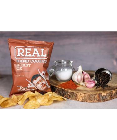 Gharana Swaad ka Khazaana Real Hand Cooked Roast Ox Crisps 35gm (Pack of 24) | Delicious Potato Chips | Hand Cooked Roast | Gluten Free | No Artificial Additives 35.00 g (Pack of 24) - Buy Online on SooperMarket.com
