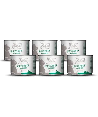 Mjamjam - Premium wet food for cats - delicious reindeer with chicken on delicious carrot 6 -seat Pack (6 x 200 g) grain free with extra meat reindeer + chicken 200 g (6 Pack)