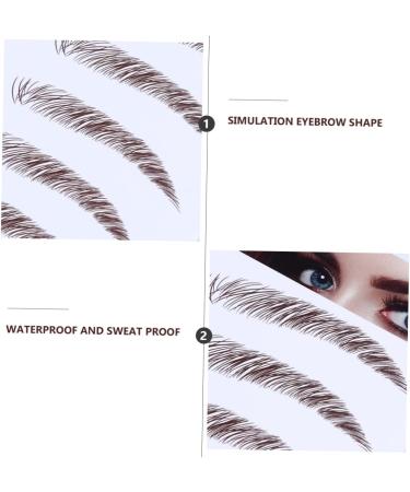 Gogogmee Hair-like Eyebrows 4pcs Eyebrow Stickers Tool Stickers Eyebrow Transfers Stickers Water Transfer Eyebrow Sticker 6d 21x15cm Brown - Buy Online on SooperMarket.com