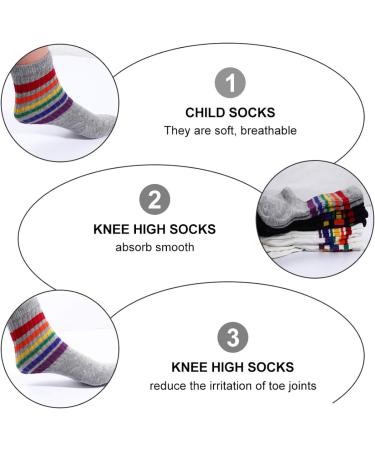 KESYOO 6 Pairs Cotton Knee High Socks for Unisex 1-3 Years, Assorted Color - Calf Length Tube Stockings - Buy Online on SooperMarket.com