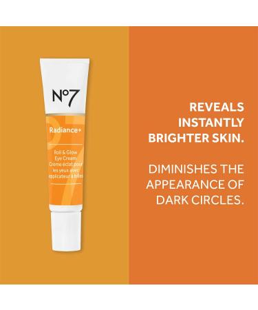 No7 Radiance+ Roll & Glow Eye Cream - Vitamin C + Caffeine Formula for Dark Circles & Puffiness - Buy Online on SooperMarket.com