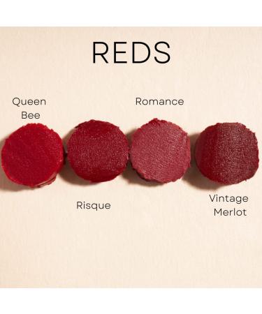 Honeybee Gardens Truly Natural Long Lasting Lipstick - Risque (Matte Red Wine) 0.13 oz - Vegan, Gluten & Cruelty-Free - Buy Online on SooperMarket.com
